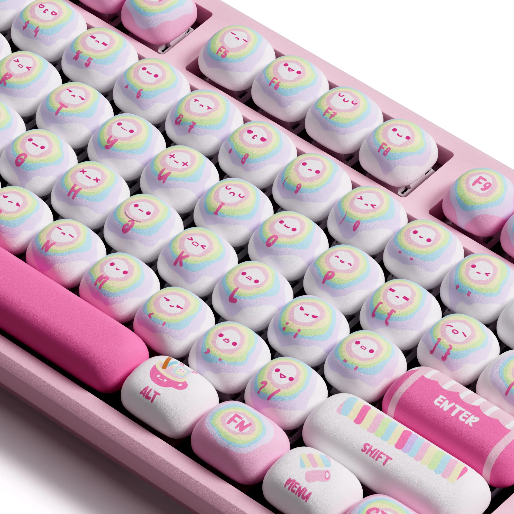 Akko MonsGeek MG108B Bun Wonderland Teclado mecánico inalámbrico perfil MOG RGB 108 teclas tamaño completo intercambio en caliente USB / 2,4G / BT 5,0 - imagen 5