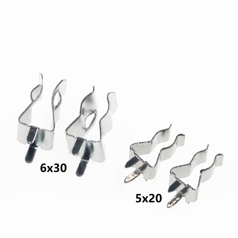 Clip de Fusible Cobre 5x20mm / 6x30mm – Abrazadera Portafusibles