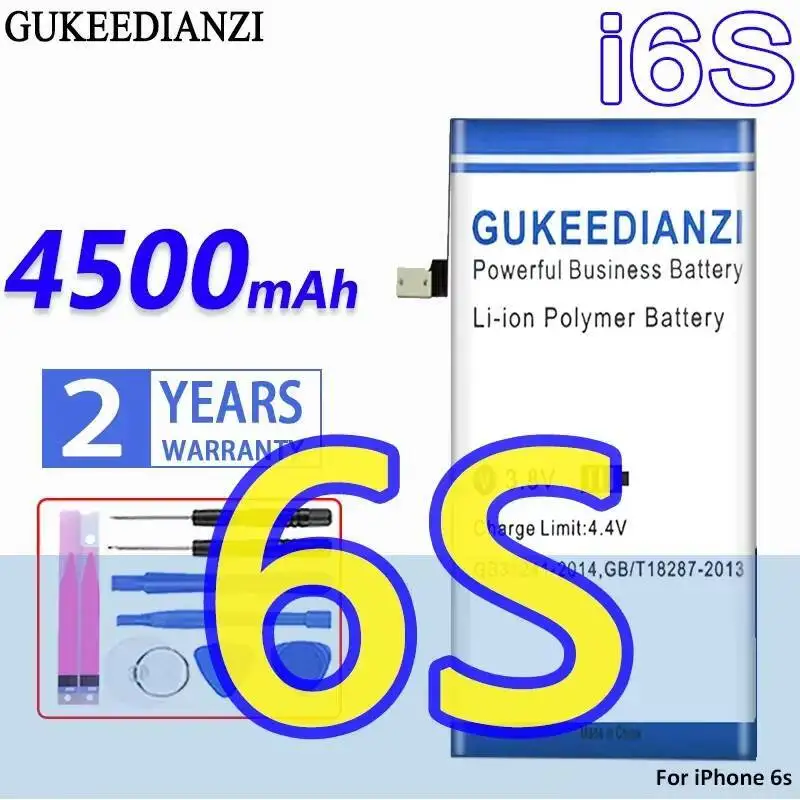 Batería de teléfono móvil 4500Mah para Apple Iphone 6S de alta capacidad y alta eficiencia
