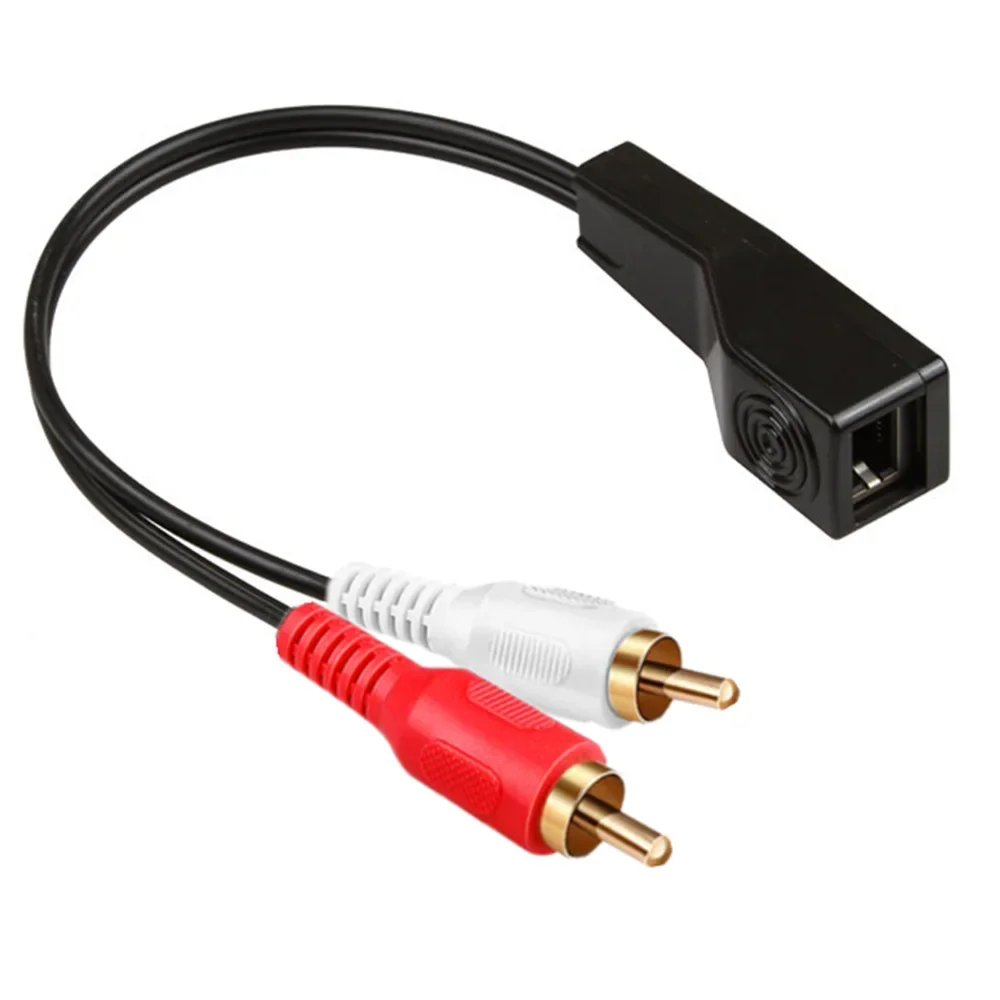 Estéreo DC3.5mm Estéreo y RCA Rojo Blanco Señal de audio Balun sobre cable Cat5/6 2 unids/set - imagen 5