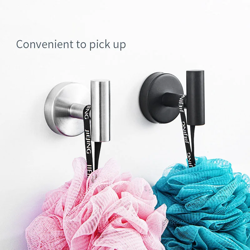 Ganchos de soporte para sombrero de acero inoxidable, toalla adhesiva, baño, cocina, almacenamiento, montaje en pared, colgante - imagen 4
