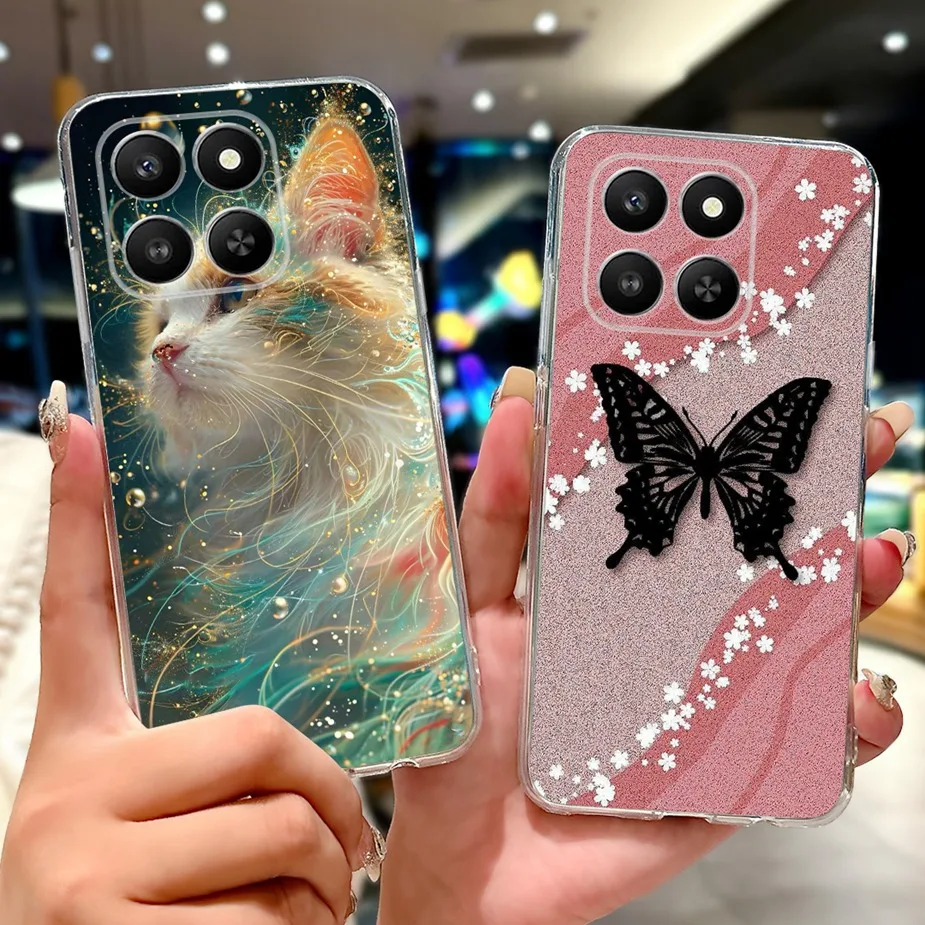 Para Honor 400 Smart 5G funda LGN-NX1 lindo gato pintado funda de silicona suave para Honor X7d 4G HonorX7d 5G Honor400 parachoques inteligente - imagen 2