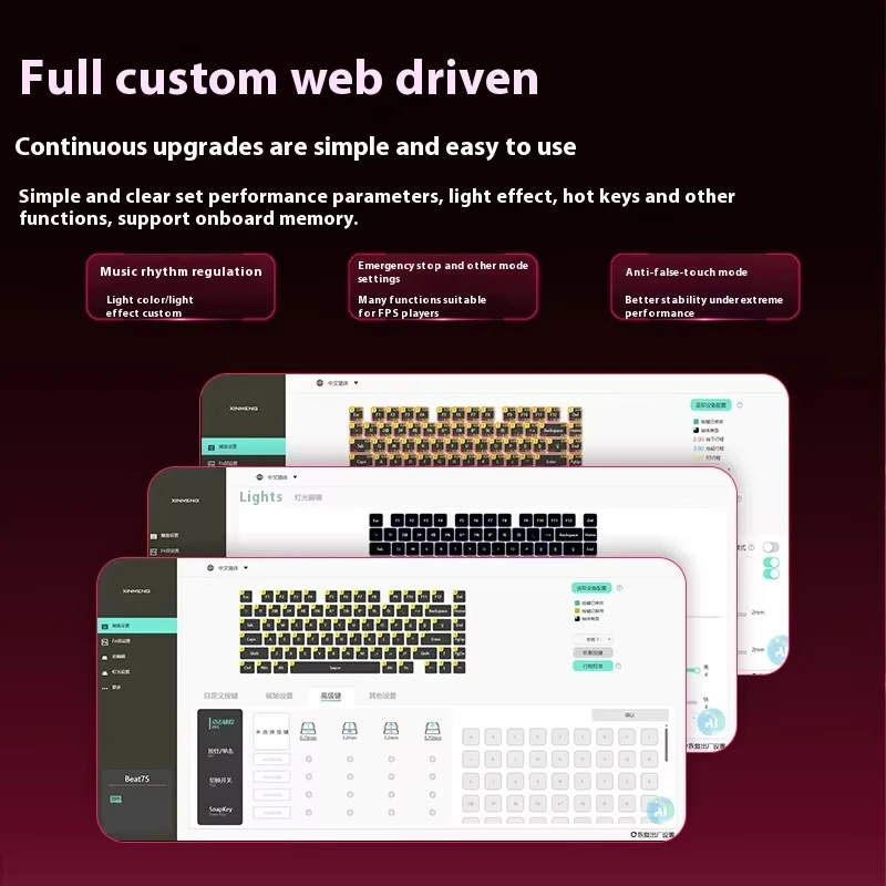 BEAT75 Teclado para juegos con efecto Hall, soporte magnético mecánico, 0,005mm, 0,1 ms, disparador rápido, DKS, 8k, velocidad de orolling, 8000mAh, inalámbrico - imagen 4