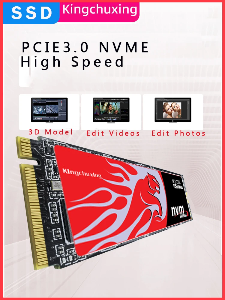 Kingchuxing-disco duro interno Ssd Nvme M2, 1tb, 512gb PCIE 3,0, para ordenador portátil y de escritorio, SSD41504 - imagen 4