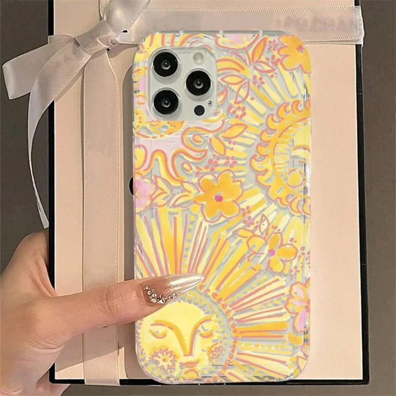Funda de teléfono con estampado abstracto de sol y océano para Xiaomi Redmi Note 13 12 Pro Plus 4G 5G 13C 12C 11 11S 10 10S 12S, funda a prueba de golpes - imagen 2