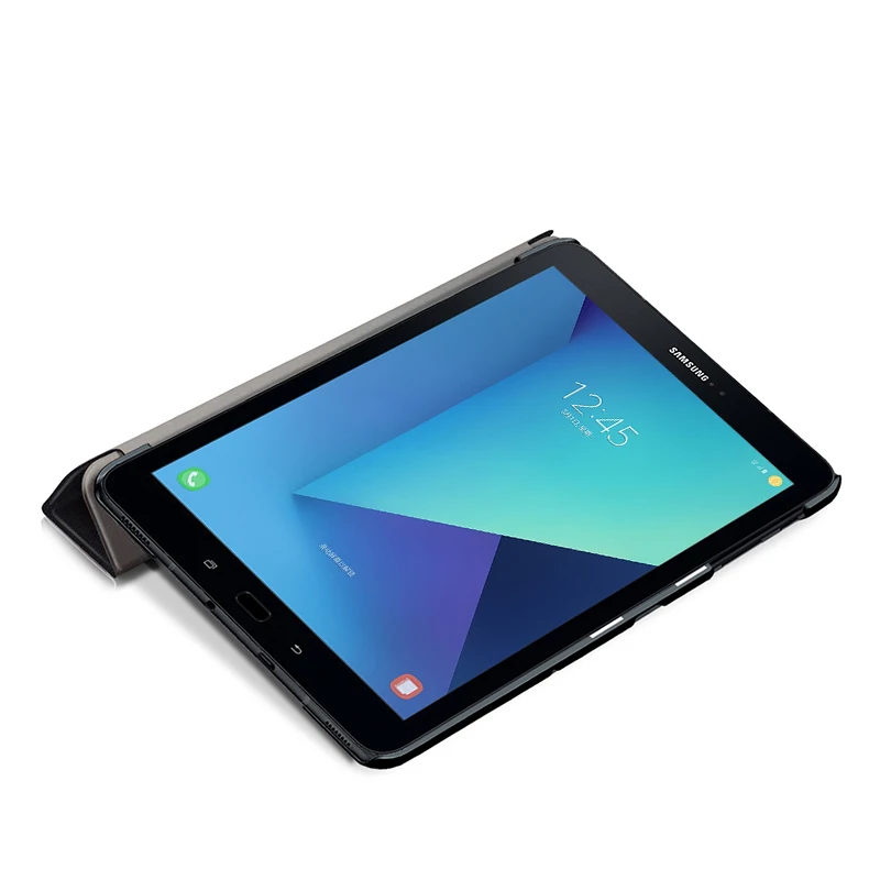 HUWEI Funda para Samsung Galaxy Tab S3 9,7 pulgadas SM-T820 SM-T825 Tablet PU cuero triple soporte plegable funda con soporte magnético - imagen 5
