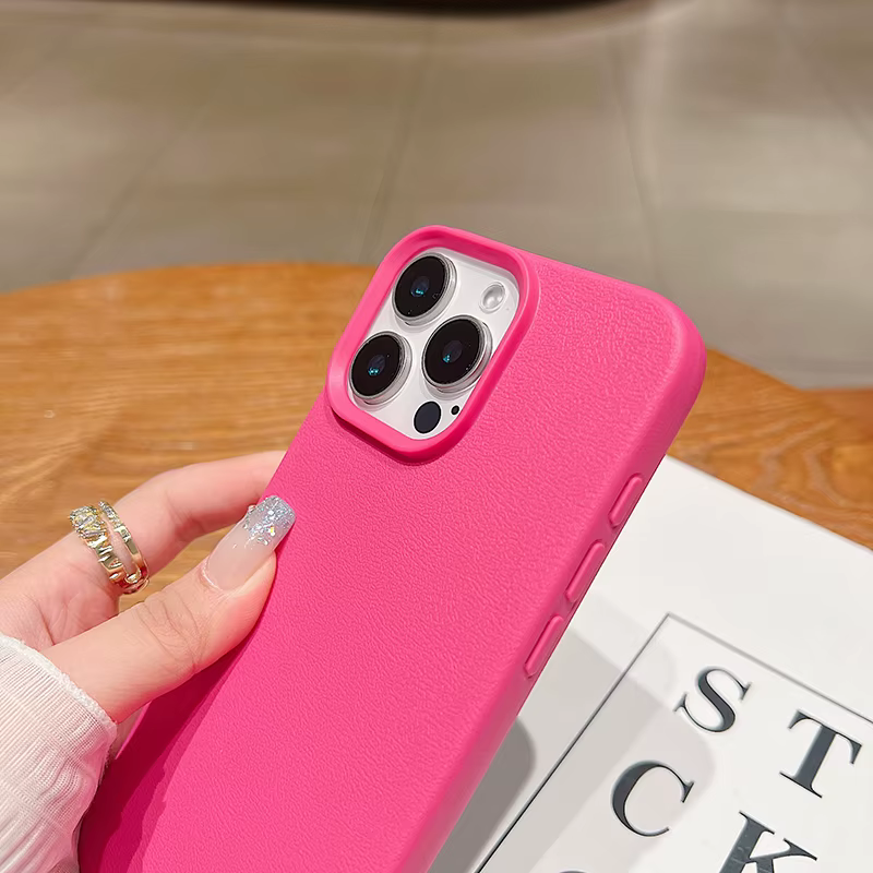 Funda de teléfono de lujo con cordón suave mate de cuero Litchi para iPhone 16 15 14 13 12 11 Pro Max X XS XR 7 8 Plus cubierta a prueba de golpes - imagen 3