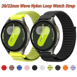 Correa de nailon de 22/20mm para Samsung Galaxy watch 7/6/5/4/Active 2 40mm 44mm 5 Pro 4 6 pulsera clásica reloj 3 45mm Gear S3 Band