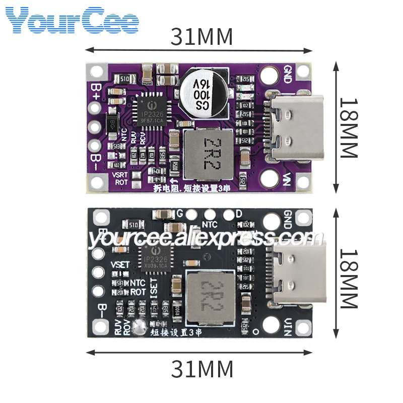 5 uds/1pc 2S 3S 3,7 V elevador QC carga rápida polímero litio placa de batería 15W interruptor síncrono Boost módulo de cargador equilibrado - imagen 3