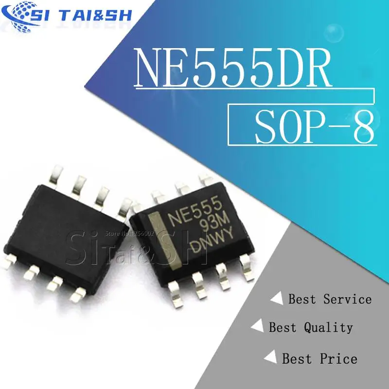 Si Tai & SH 20 unids/lote NE555DR NE555 SOP8 SMD temporizador circuito base de tiempo IC SOP-8