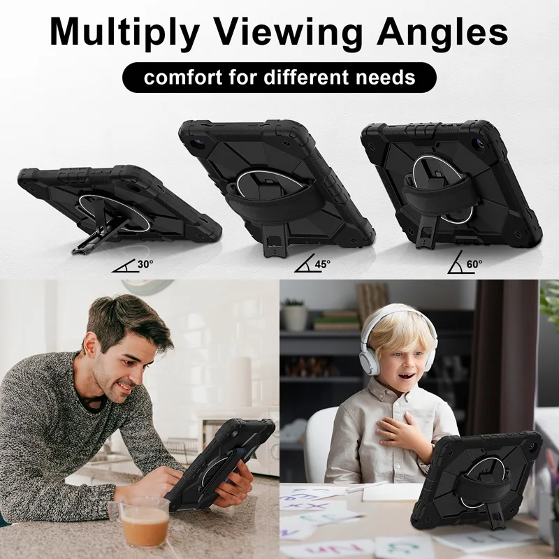 Funda armadura para Samsung Galaxy Tab A11 Plus 11 A9 + Plus 11 A11 8,7 pulgadas rotación mano correa de hombro soporte cubierta a prueba de golpes - imagen 5