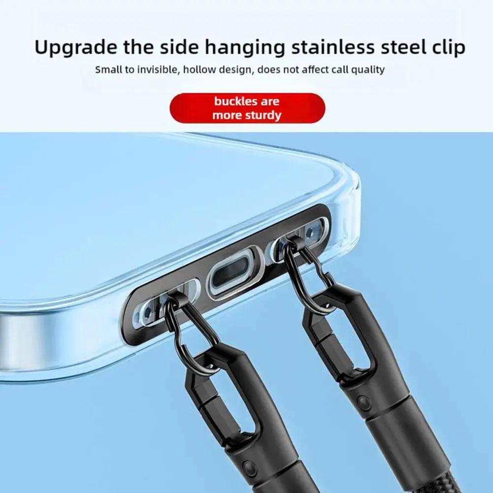 Cordón ultrafino para teléfono móvil, lengüeta de sujeción de Metal para teléfono, reemplazo de correa con orificio para teléfono, hebilla, cordón de parche para teléfono, doble celda A3g3 - imagen 2