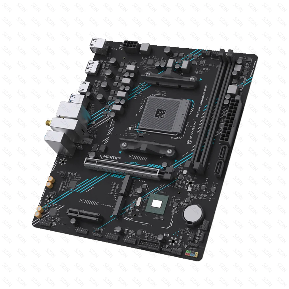 Juego de placa base Maxsun B550, Kit de juegos con serie RYZEN 5000 DDR4, 3200MHz, WIFI integrado, compatible con 2 * M2 NVME 2 * SATA3.0 - imagen 4