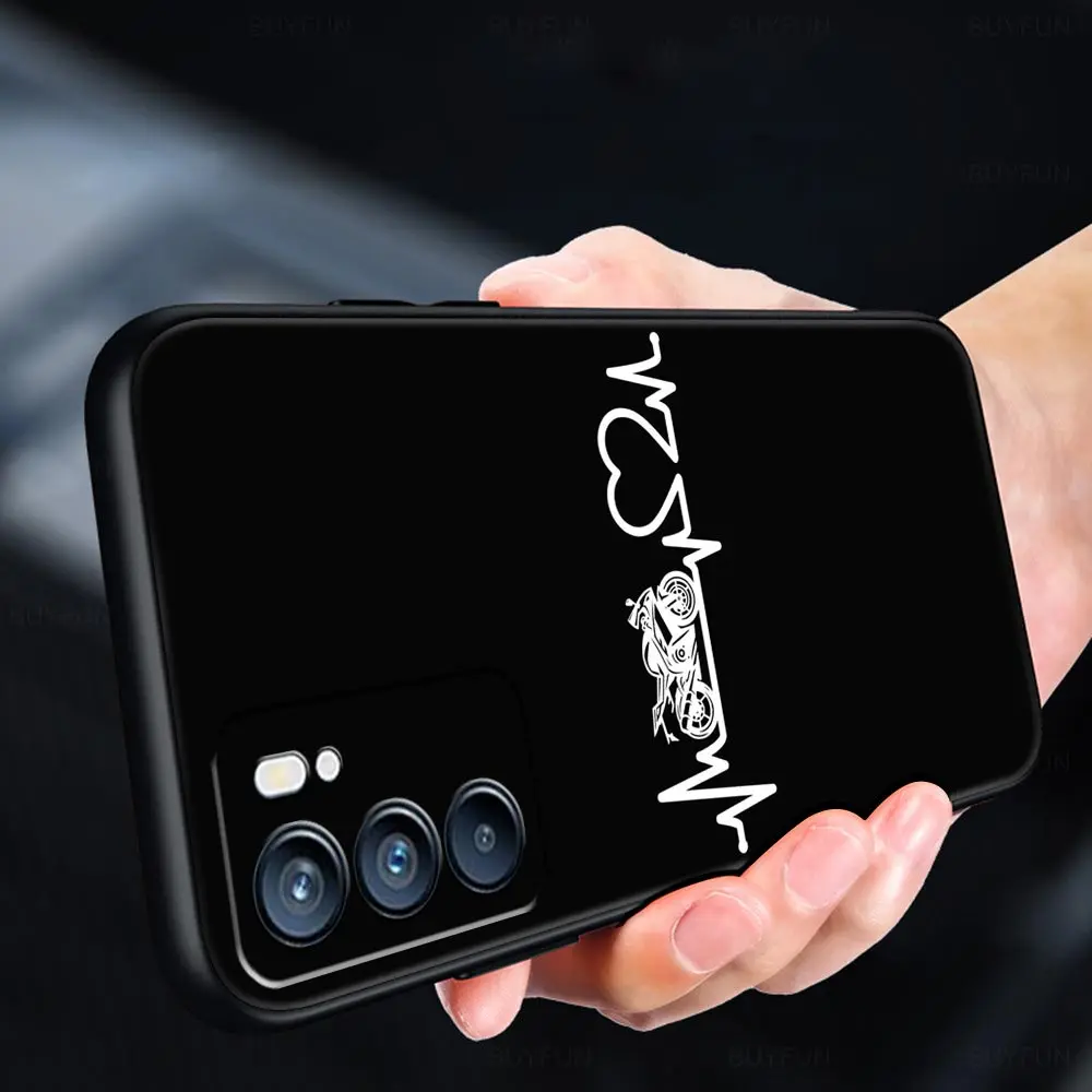 Funda de teléfono para Oppo Reno13 Reno12 Reno11 F Reno10 Pro A54 A53 A95 A76 A74 A57 A98 A80 A79 5G A78 4G, cubierta para motocicleta, latido del corazón - imagen 5