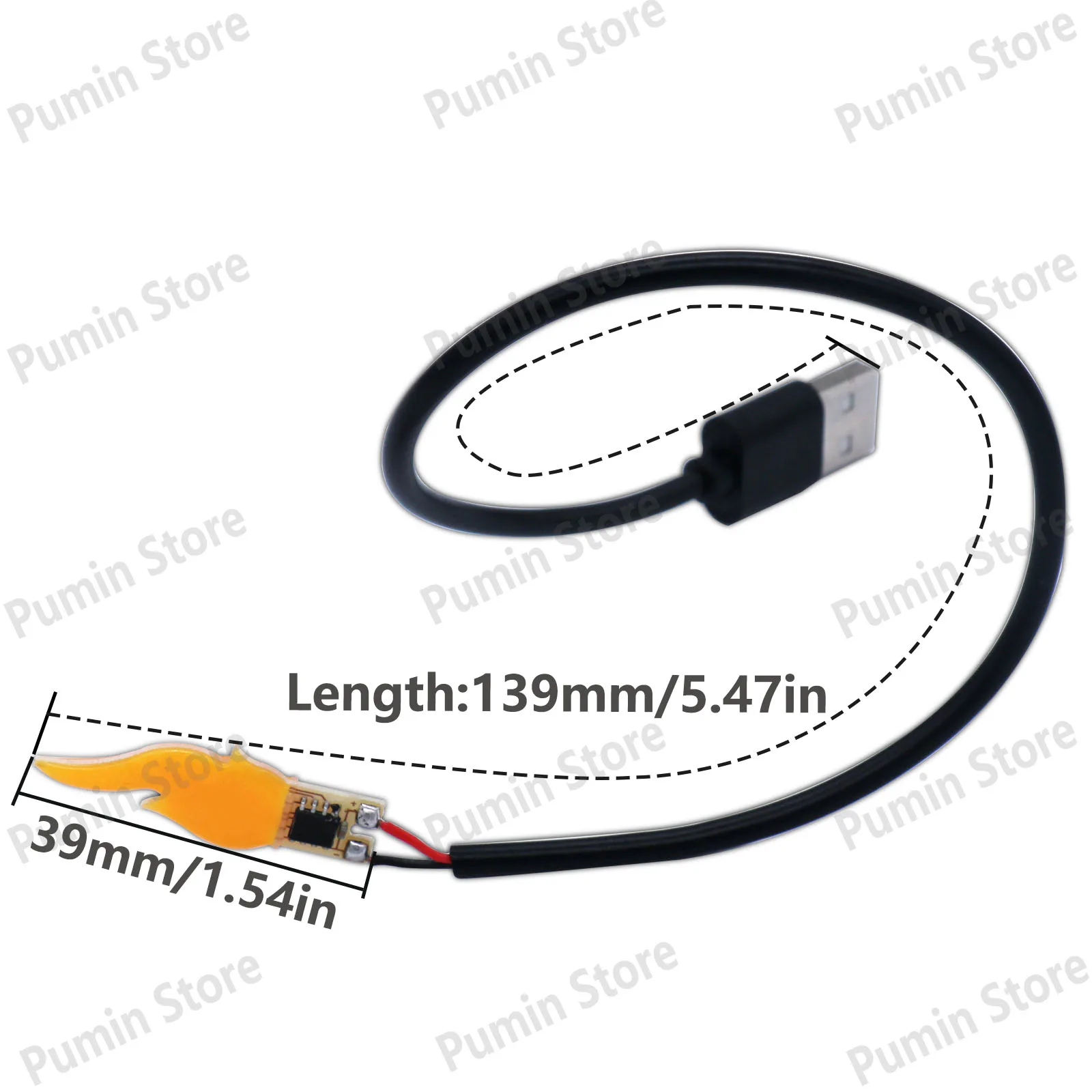 Cuentas de luz de vela LED USB, 1/5 Uds., 5V, 1900-2200k, cuentas de vela con cadena, decoración navideña, bombilla de llama, Camping, bricolaje creativo - imagen 4