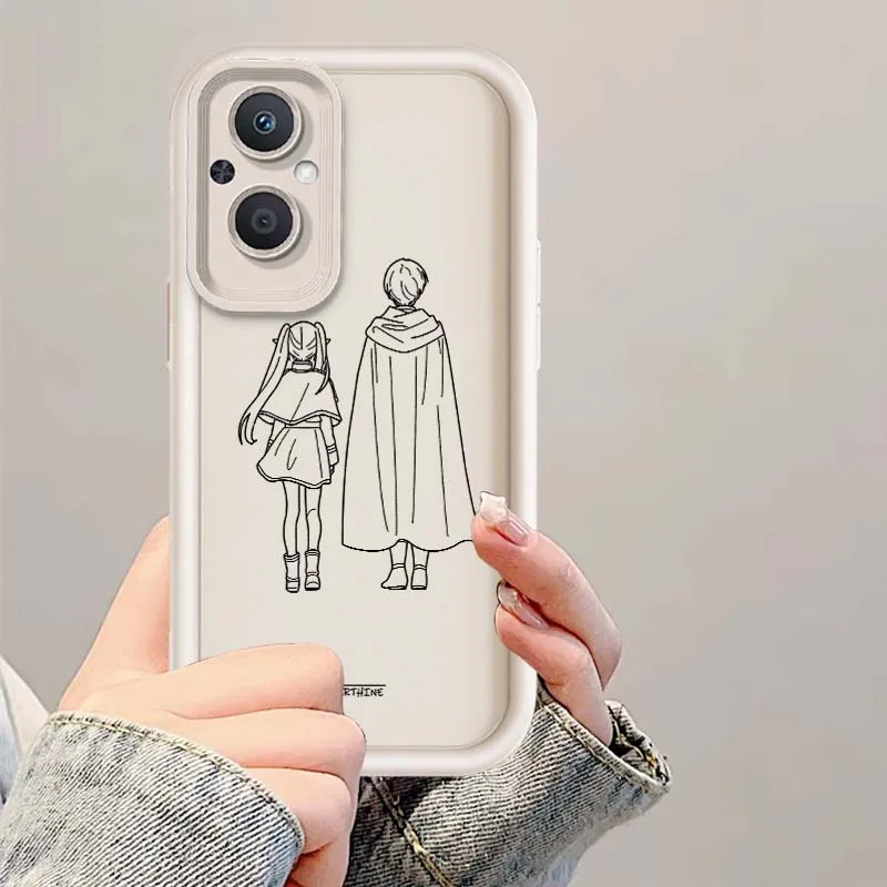 Funda de moda Sousou no Frieren adecuada para OPPO Reno10 Reno8 Reno7 Reno6 Reno5 T Z Lite Pro Plus 5G funda de teléfono con escalera ocular - imagen 2