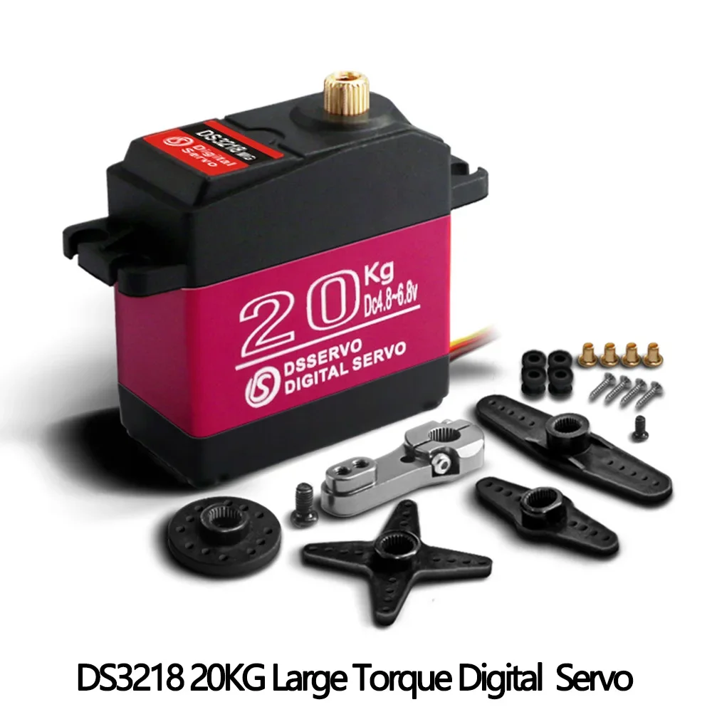 Dsservo DS3218 Servo Digital de 20KG, engranaje totalmente metálico de alto par, Servo RC resistente al agua de alta velocidad para coche trepador de control remoto a escala 1/8 1/10 - imagen 2