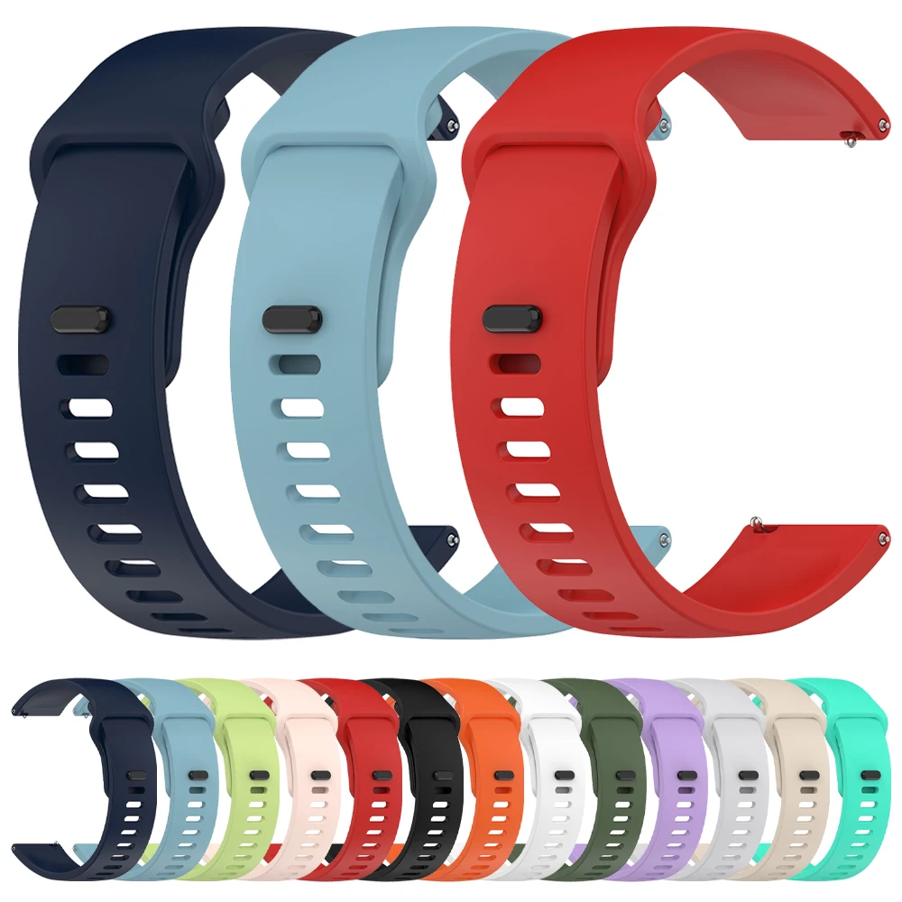 22mm 20mm Watch Band For Xiaomi Watch s1/s1 Active S3/S4/Color 2/2 pro Strap Soft Silicone Strap Huawei GT 2e 4 Amazfit Bracelet