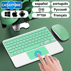 CASEPOKE Teclado inalámbrico con touchpad para iPad y Android