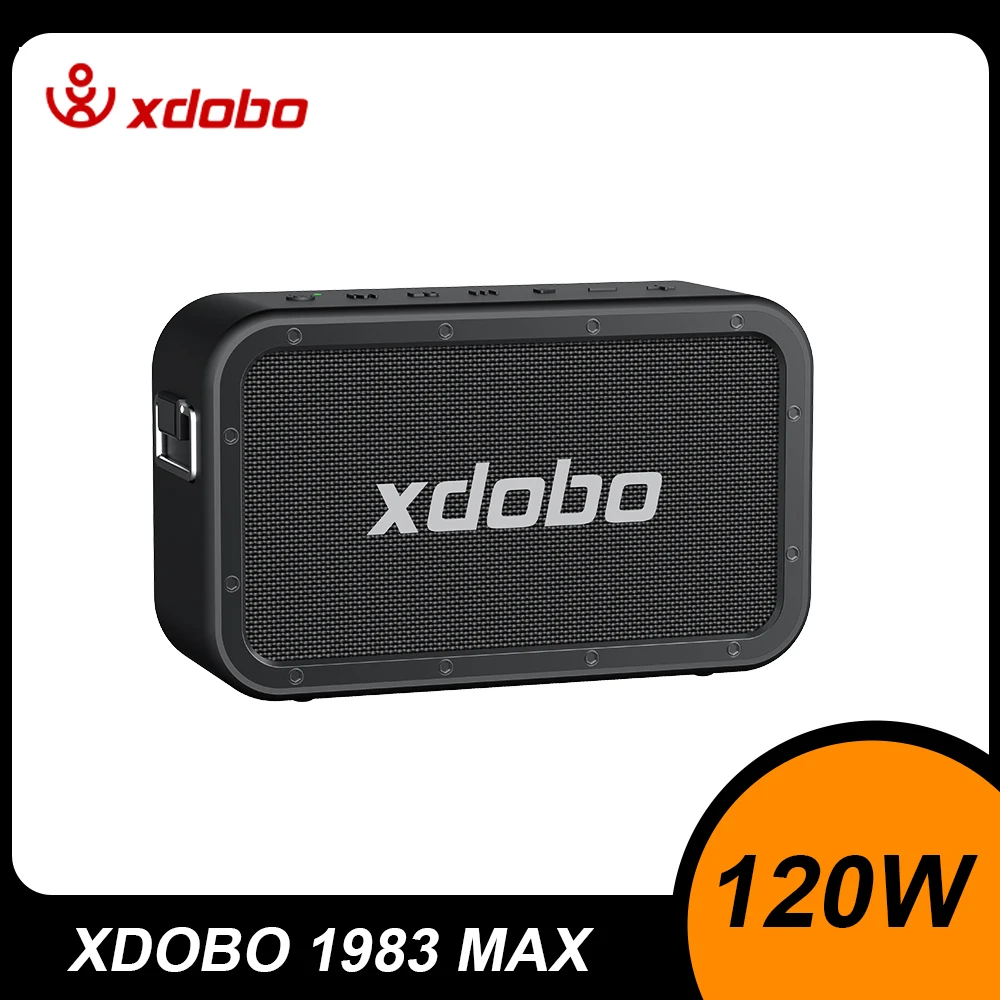 XDOBO-Altavoz Bluetooth 1983 MAX 120W, Subwoofer inalámbrico de graves profundos, 15000mAh, estéreo envolvente, compatible con función de Banco de energía