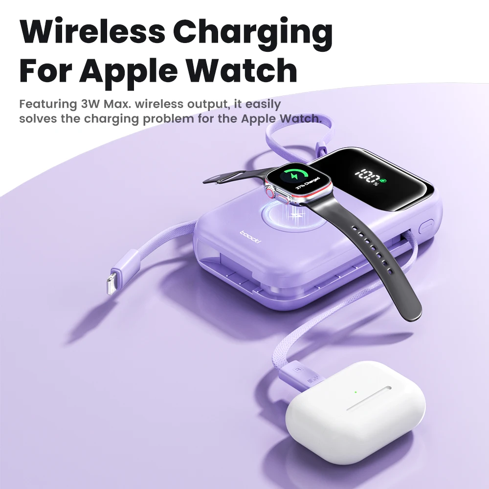 Toocki PowerBank 10000mAh portátil PD 22,5 W banco de energía de carga rápida para iPhone 16 15 14 13 12 Apple Watch batería externa móvil - imagen 4