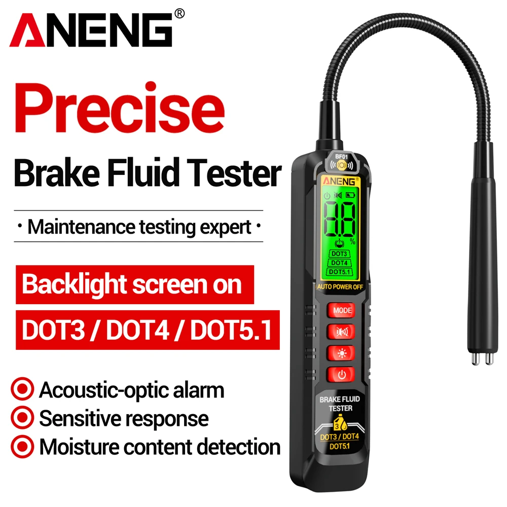 Probador de líquido de frenos Universal, Detector de control de calidad del aceite ANENG BF01, líquido de frenos Digital, herramientas de prueba de aceite de frenos de coche - imagen 2
