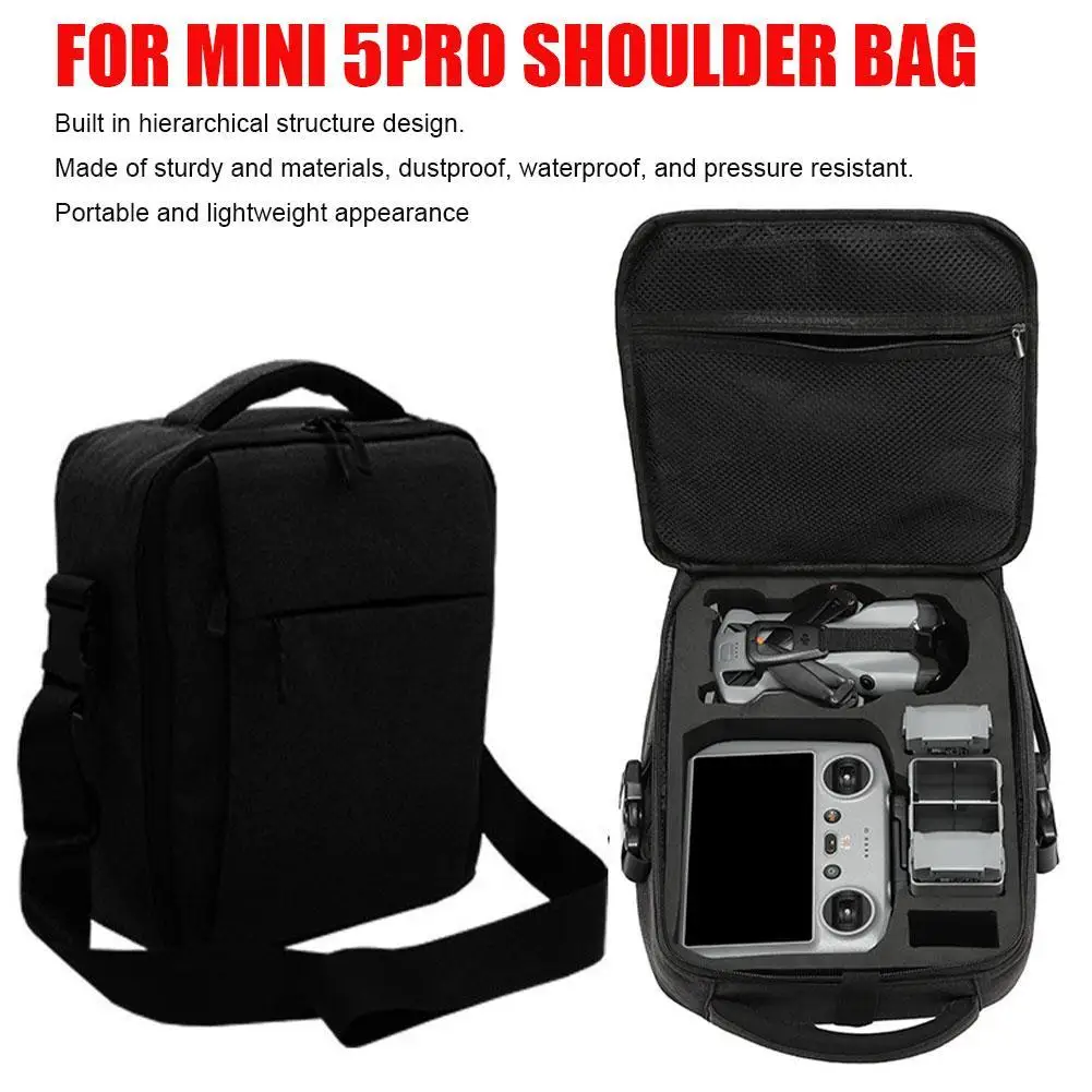 Bolsa de almacenamiento para DJI Mini 5 Pro, Estuche de transporte portátil, organizador de viaje portátil, funda protectora, bolso de hombro, accesorios para Dron - imagen 2