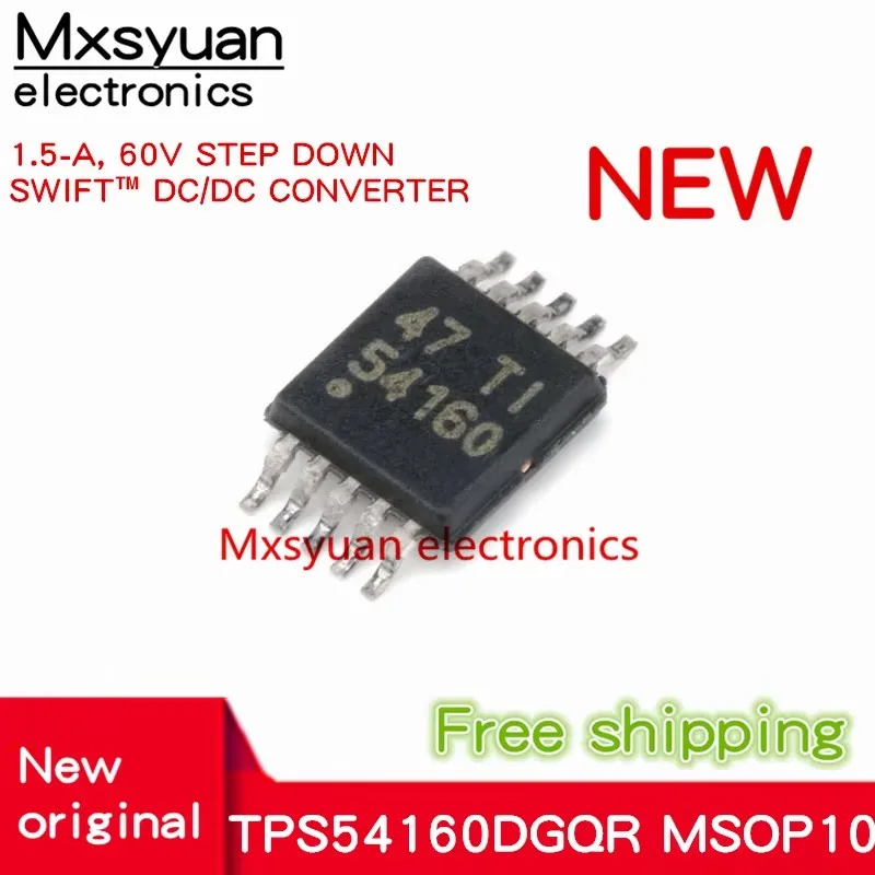 100% nuevo 10 Uds ~ 100 uds/lote TPS54160DGQR TPS54160DGQ TPS54160 54160 MSOP10 stock puntual