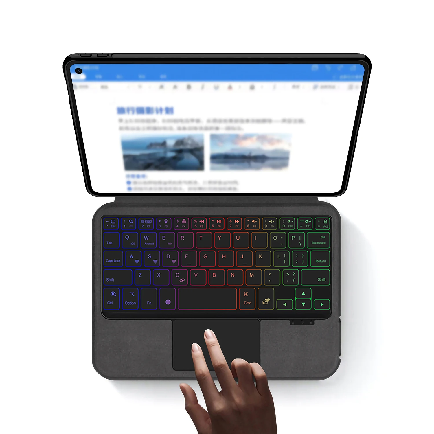 Funda con teclado para HUAWEI MatePad Mini 2025, funda para tableta de MLR-AL00 MLR-AL10 de 8,8 pulgadas, funda para teclado inteligente mágico, retroiluminación con panel táctil - imagen 5