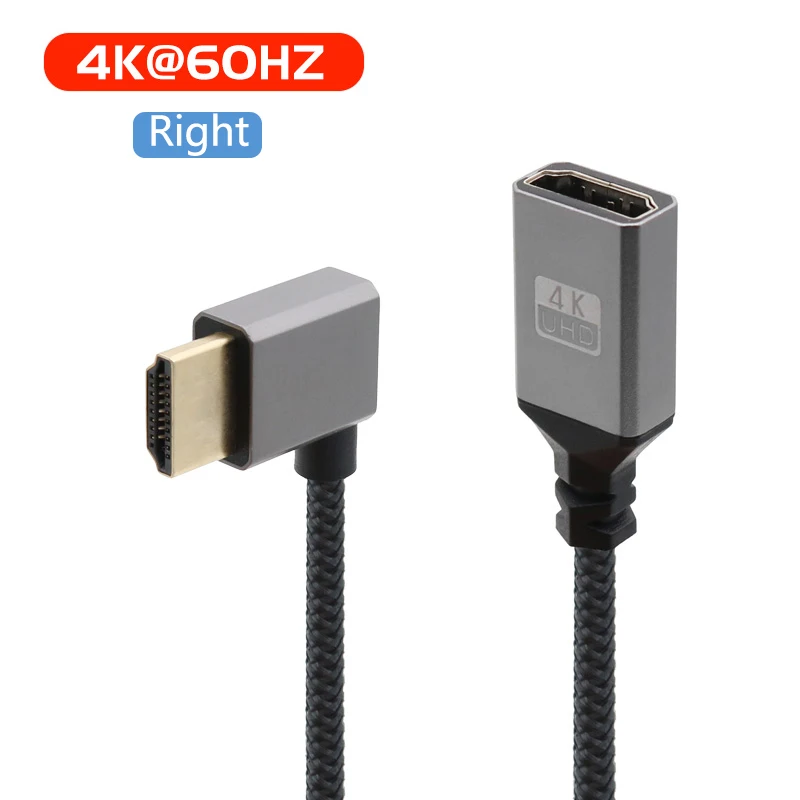 0.2M 4K HDMI-Compatible Male To Female Extension Cable HDMI-Compatible adapter Extender Wire Cord left/right/up/down - imagen 5