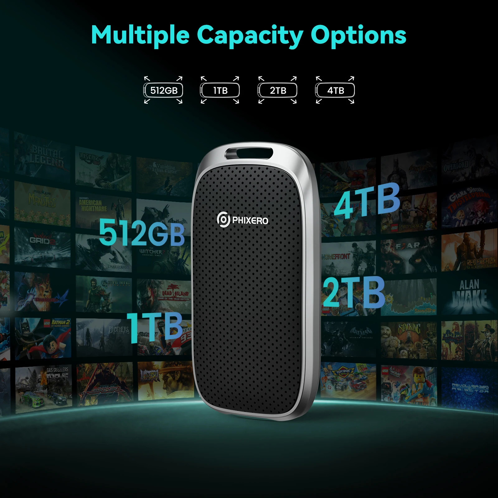 Unidad de estado sólido externa PHIXERO P5 SSD portátil 500 MB/S 2,5 pulgadas 2TB 1TB USB 3,2 Gen2 tipo C PSSD para ordenador portátil HUAWEI MateBook - imagen 4