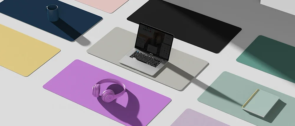 Alfombrilla de escritorio impermeable antideslizante, alfombrilla de ratón de PVC, escritorio de cuero, rosa, grande, para el hogar, oficina, ordenador, niñas, portátil, juegos, alfombrillas para teclado Kawaii - imagen 2