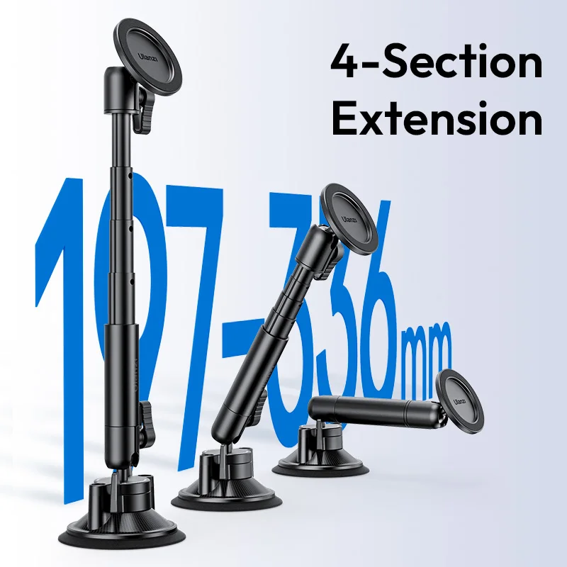 Soporte con ventosa Ulanzi ZJ06 para teléfonos inteligentes MagSafe con 360 ° Ajuste de cabeza de bola para ventana de parabrisas de techo solar de coche - imagen 5