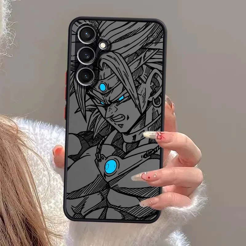 D-Dragon Ball Goku Vegeta Art Cover para Samsung Galaxy S25 S24 S23 S22 FE Plus Ultra 5G funda de teléfono translúcida esmerilada - imagen 3