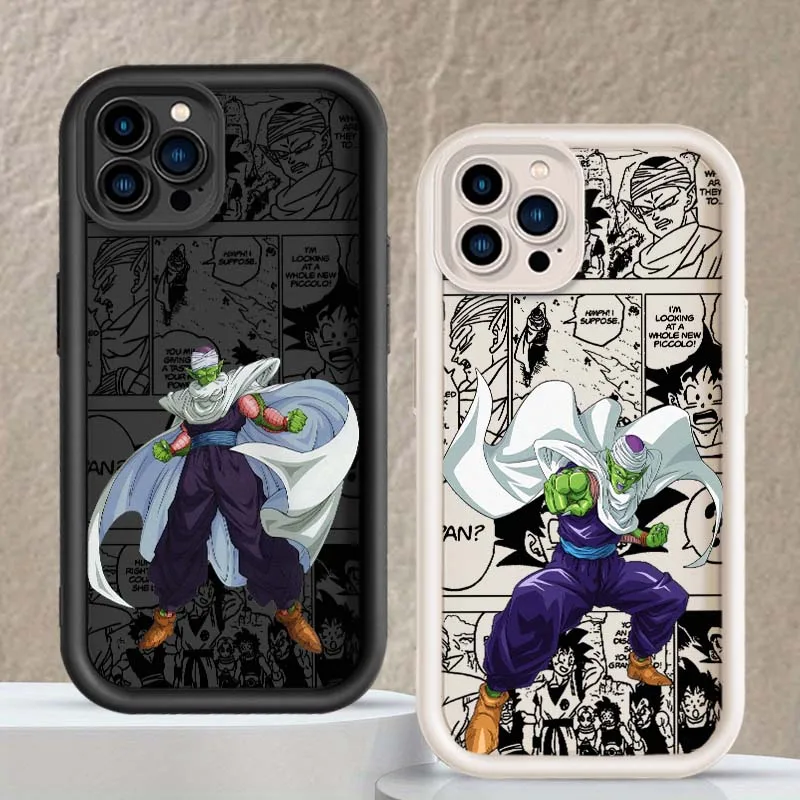 D-Dragon Ball Anime Piccolo para Apple iPhone 17 16 15 14 13 12 11 Plus Pro Max Eye Ladder funda de teléfono