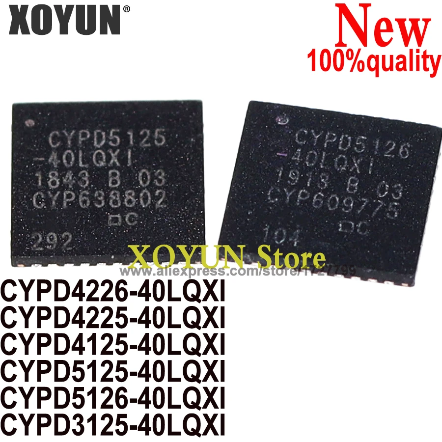Chipset de CYPD4226-40LQXI, CYPD4225-40LQXI, CYPD4125-40LQXI, CYPD5125-40LQXI, CYPD5126-40LQXI, CYPD3125-40LQXI, QFN-40, 100% nuevo, 1 unidad