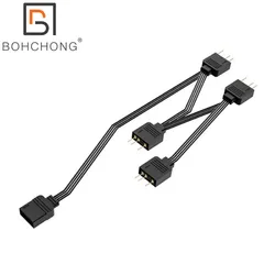Cable Extensión ARGB 3 Pines 5V Split 1 a 4 Ventilador LED