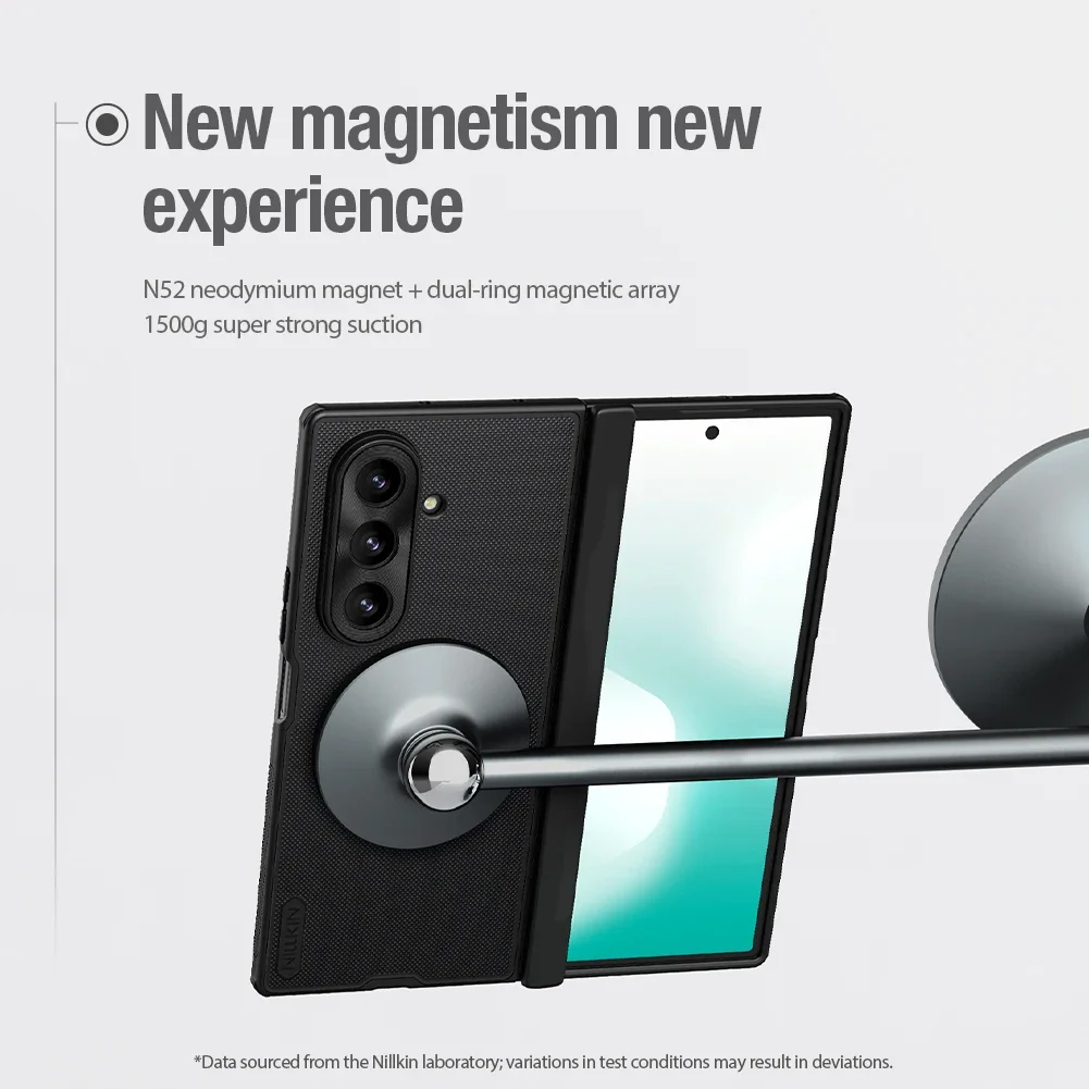 Nillkin para Samsung Galaxy Z Fold 7 5G funda súper esmerilada plegable magnética TPU + marco de PC protección completa de carga - imagen 2