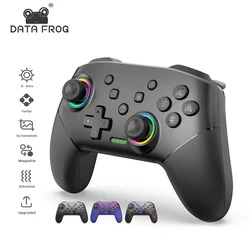 Controlador inalámbrico DATA FROG para consola Switch OLED/Lite Pro Gamepad con batería de 1000Mah función Turbo programable