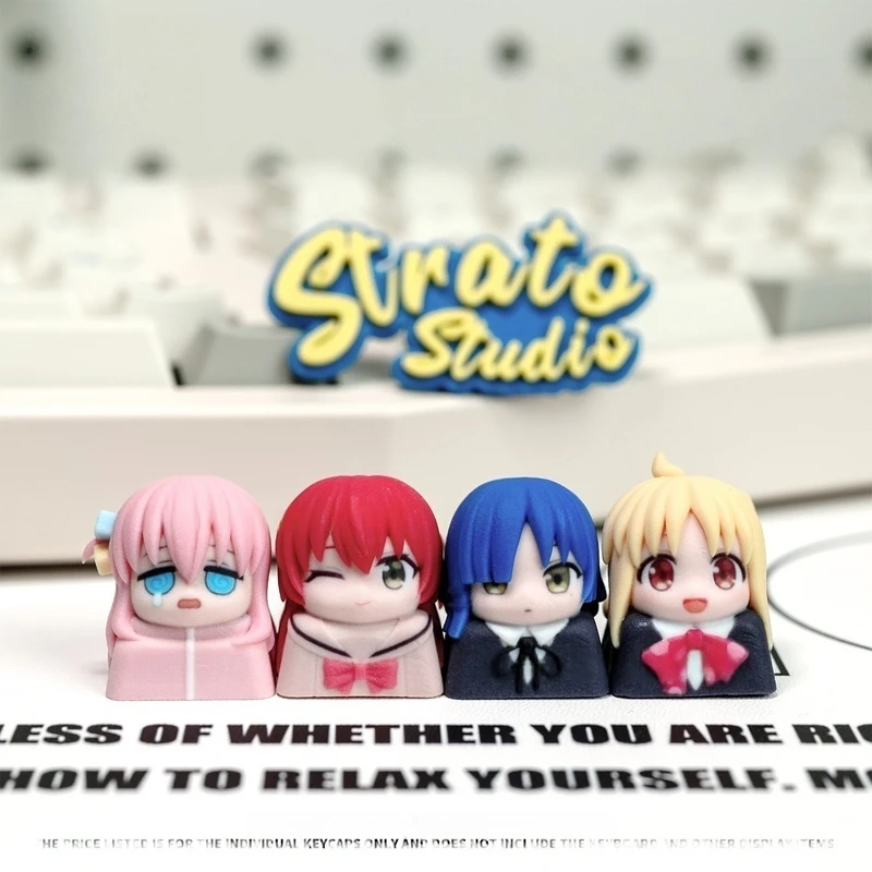 ¡BOCCHI LA ROCA! Teclas de anime Teclas de personajes 3D Altura OEM Gotoh Hitori Teclas de teclado mecánico personalizadas - imagen 2