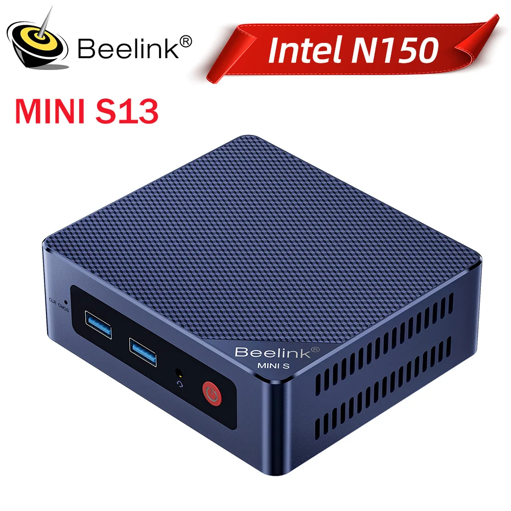 Beelink MINI S13 Mini PC Intel Twin Lake N150 16GB DDR4 500GB SSD Win11 Wifi6 1000M LAN Mini ordenador de escritorio