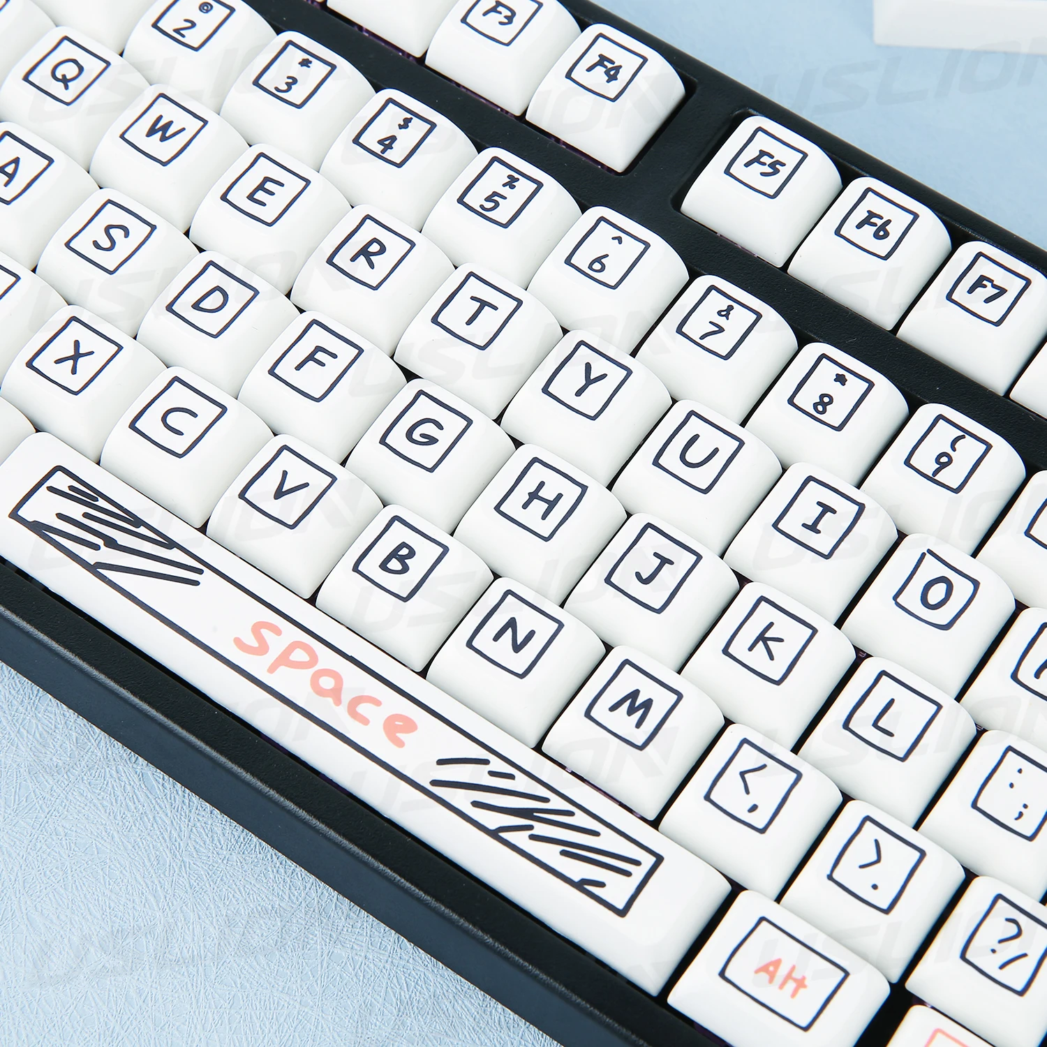 Tapa de tecla de Graffiti XDA, perfil PBT, 125 teclas para teclado mecánico, personalizado, lindo Anime, juego de tapas de tecla Tester68 Rk61 - imagen 3