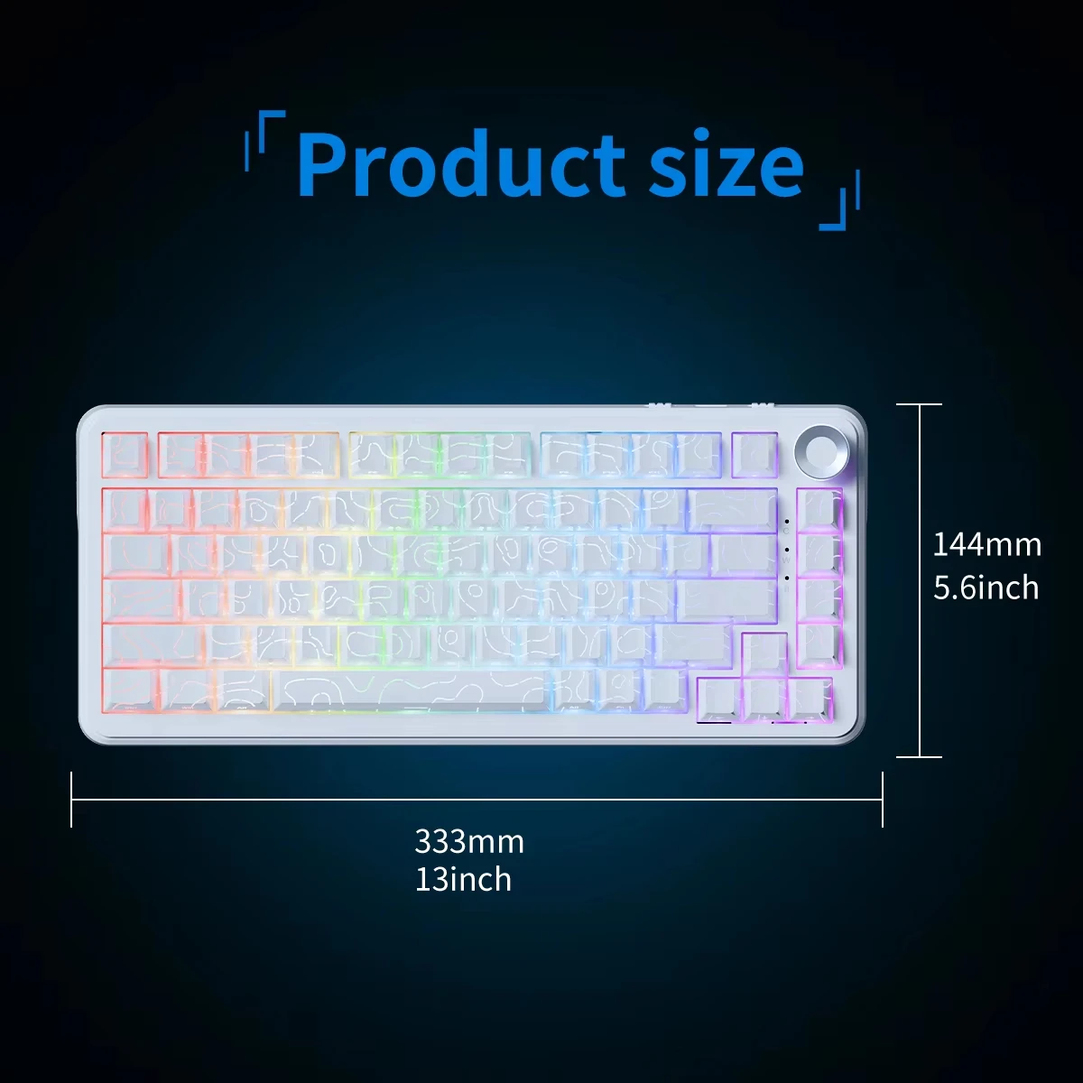 AJAZZ AK820 Max Ultra HE efecto Hall interruptor magnético teclado inalámbrico para juegos E-Sport 8K tasa de orollamiento 2,4G BT conexión DKS RGB - imagen 3