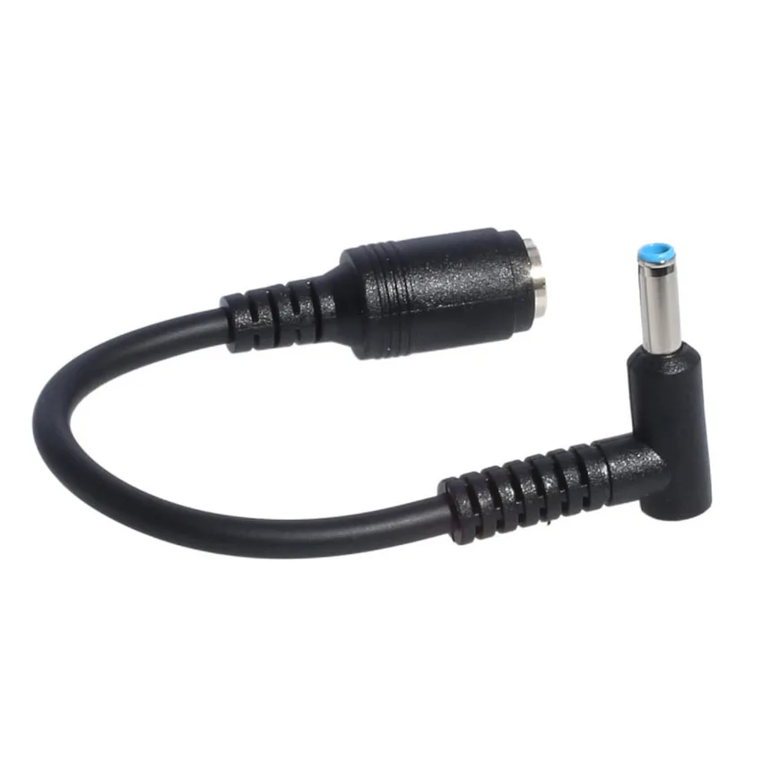 Convertidor de cargador de corriente CC de 7,4mm a 4,5mm, gran Cable conector adaptador de CC de repuesto para puntas azules HP Dell, 1/2 Uds. - imagen 2