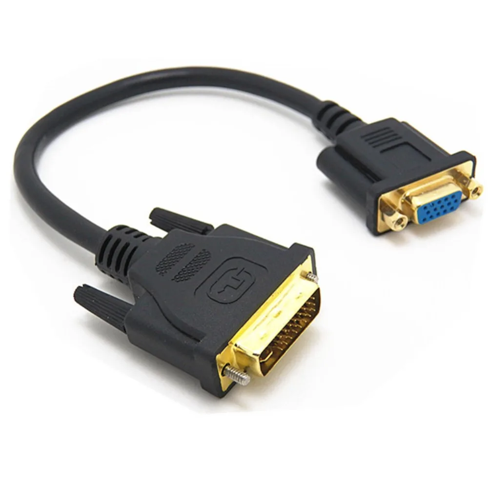 Cable adaptador DVI macho a VGA hembra, convertidor de vídeo, 24 + 5, 25 DVI-I a VGA, para TV, PS3, PS4, pantalla de PC, 1080P, 0,3 M