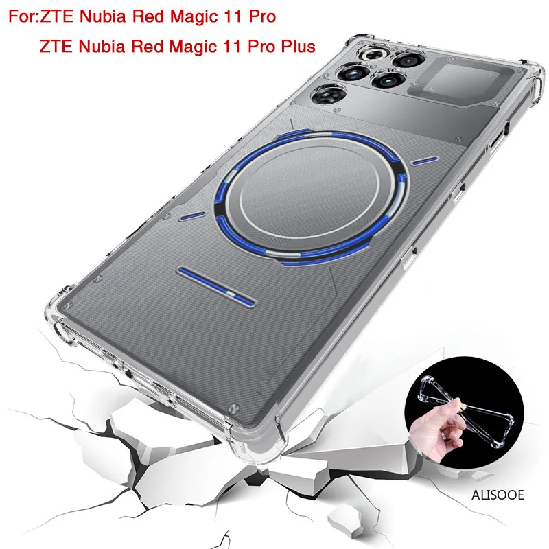 Funda transparente para Nubia Red Magic 11 Pro Plus, funda protectora transparente de TPU a prueba de golpes para teléfono, Fundas Capa Coque - imagen 3