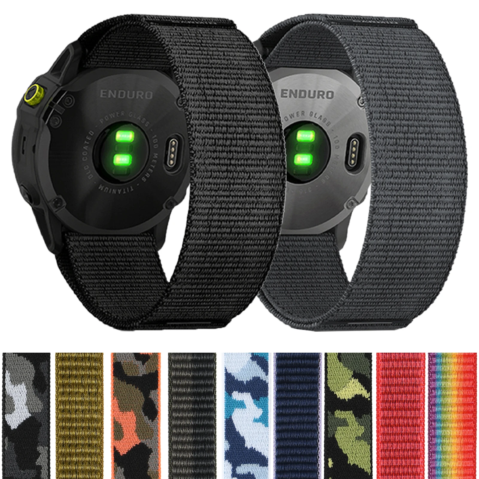 Correa de nailon con gancho para reloj Garmin Fenix 8 47mm 51mm E 7 7X 6 6X 5/Epix Pro/Enduro/TACTIX/Forerunner 965 955, banda de 26mm y 22mm