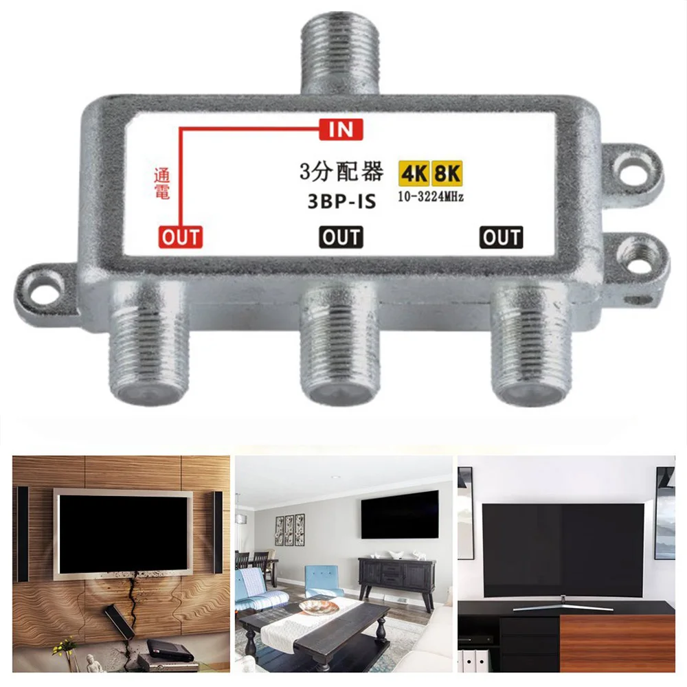 Séparateur Satellite 3 voies, câble de Signal TV, mélangeur de Signal 4K8K 3 en 1, jauge SAT/ANT, séparation Satellite, signaux RF, livraison directe - imagen 2