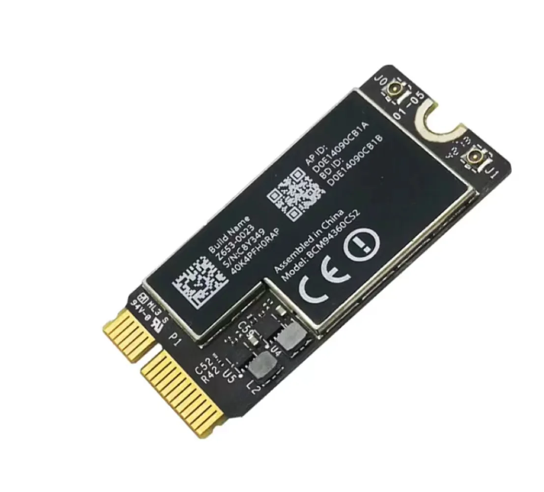 Tarjeta de aeropuerto Wifi inalámbrica Bluetooth Original para Macbook Air 11 "A1465 13" A1466 BCM94360CS2 2013 2014 2015 2017 - imagen 2