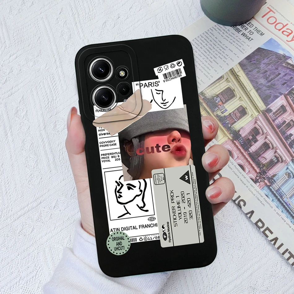 Para Xiaomi Redmi Note 12 12S 4G 5G Funda de silicona líquida suave protección de cámara Funda de teléfono antideslizante para Redmi Note 12 S Funda - imagen 5